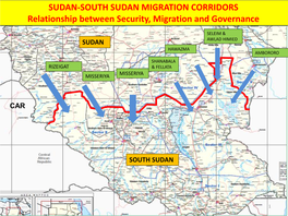 SUDAN-SOUTH SUDAN MIGRATION CORRIDORS Relationship Between Security, Migration and Governance