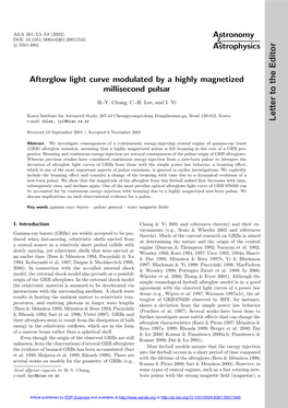 Afterglow Light Curve Modulated by a Highly Magnetized Millisecond Pulsar