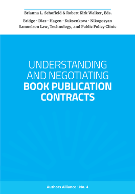 Guide to Understanding & Negotiating Book Publication Contracts