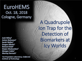 A Quadrupole Ion Trap for the Detection of Biomarkers at Icy Worlds