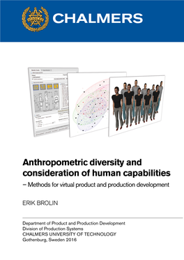 Anthropometric Diversity and Consideration of Human Capabilities