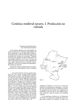 Cerámica Medieval Navarra. I. Producción No Vidriada