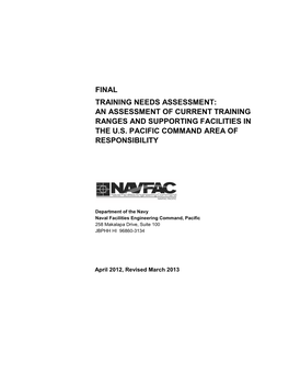 An Assessment of Current Training Ranges and Supporting Facilities in the U.S