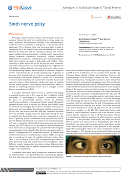 Sixth Nerve Palsy