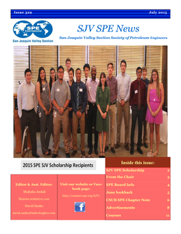 SJV SPE News