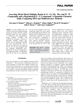 Assessing Metal–Metal Multiple Bonds in Crаcr, Moаmo, And