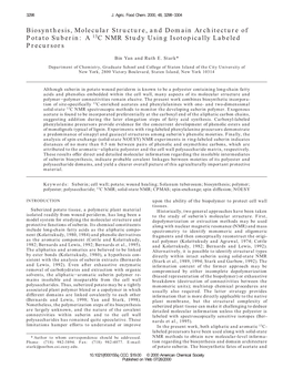 A 13C NMR Study Using Isotopically Labeled Precursors