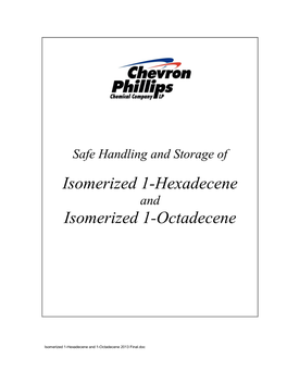 Isomerized Alpha Olefins C16 And