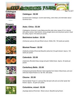 Seed Catalog