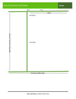 Basic Soil Science: Soil Profiles Notes