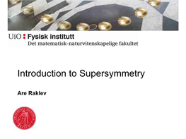 Introduction to Supersymmetry