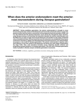 Most Neuroectoderm During Xenopus Gastrulation?