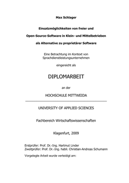 Diplomarbeit