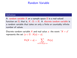 Random Variable