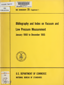 Bibliography and Index on Vacuum And