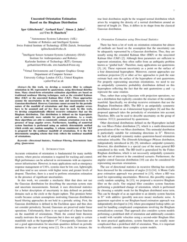 Unscented Orientation Estimation Based on the Bingham Distribution