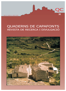 Quaderns De Capafonts Revista De Recerca I Divulgació Qc Quaderns De Capafonts