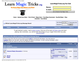 Official Learnmagictricks.Org Message Board - Powered by Vbulletin