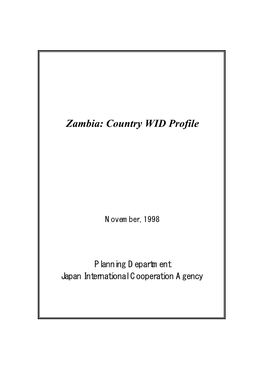 Zambia: Country WID Profile