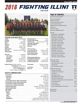 TABLE of CONTENTS Illinois Soccer and Track Stadium