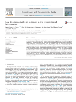 Seed Dressing Pesticides on Springtails in Two Ecotoxicological Laboratory Tests