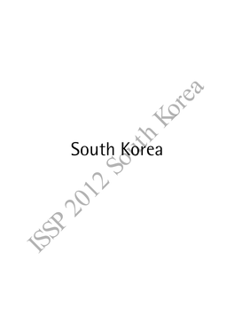 ISSP 2012 South Korea
