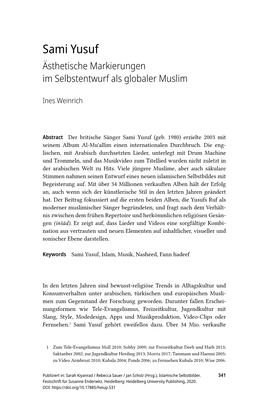 Sami Yusuf Ästhetische Markierungen Im Selbstentwurf Als Globaler Muslim