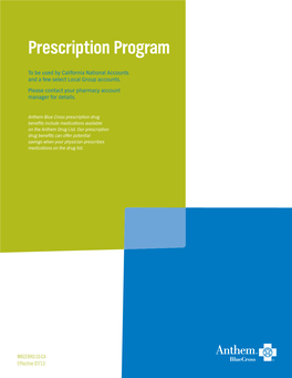 Prescription Program