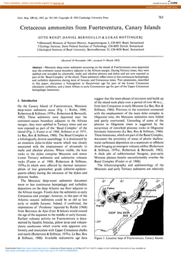 Cretaceous Ammonites from Fuerteventura, Canary Islands