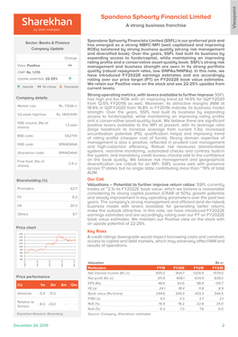 Spandana Sphoorty Financial Limited a Strong Business Franchise Viewpoint