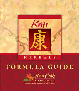 Kan Herbals Formula Guide
