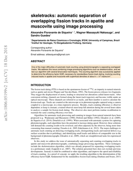 Skeletracks: Automatic Separation of Overlapping Fission Tracks in Apatite and Muscovite Using Image Processing