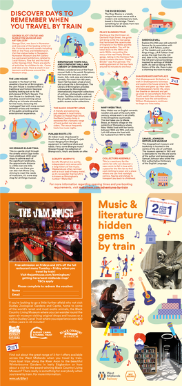 Music & Literature Hidden Gems by Train