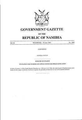 Government Gazette Republic of Namibia