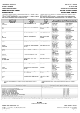 Liswerry Notice of Poll