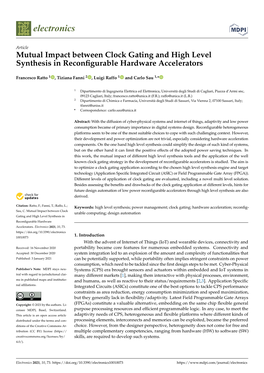 Mutual Impact Between Clock Gating and High Level Synthesis in Reconﬁgurable Hardware Accelerators