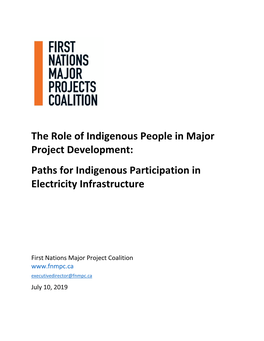 Paths for Indigenous Participation in Electricity Infrastructure