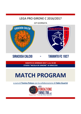 Match Program