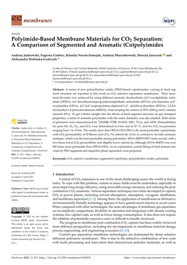 Polyimide-Based Membrane Materials for CO2 Separation:A