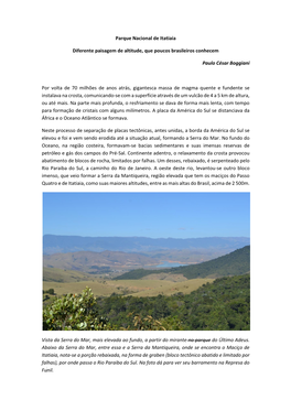 Parque Nacional De Itatiaia Diferente Paisagem De Altitude, Que Poucos