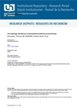 Institutional Repository - Research Portal Dépôt Institutionnel - Portail De La Recherche