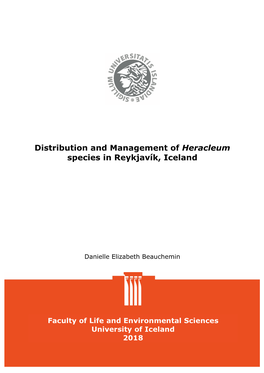 Distribution and Management of Heracleum Species in Reykjavík, Iceland