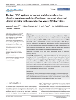 The Two FIGO Systems for Normal and Abnormal Uterine