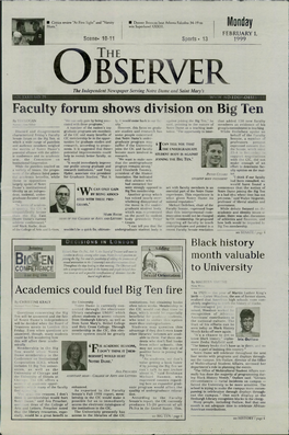 Faculty Forum Shows Division on Big Ten Bi