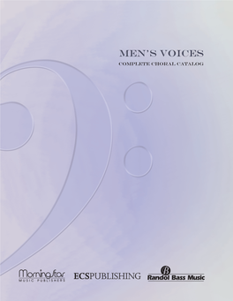 Search. Men’S Voices Complete Choral Catalog