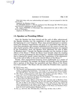 § 5. Speaker As Presiding Officer