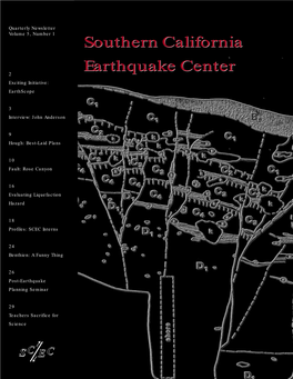 SCEC Newsletter This Issue Contributors