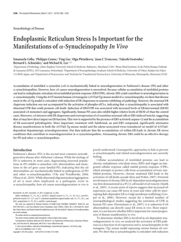 Endoplasmic Reticulum Stress Is Important for the Manifestations Ofα