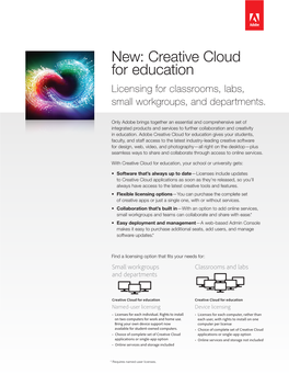 Adobe Creative Cloud for Education