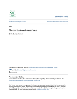 The Combustion of Phosphorus